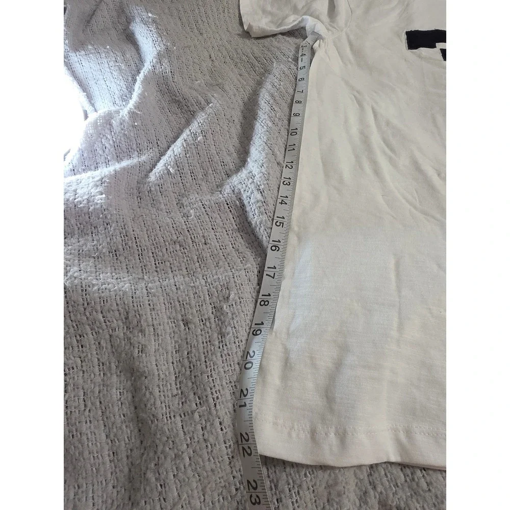 True Religion Mens XXL White Chenille TR Logo Patch Slub Cotton T-Shirt New